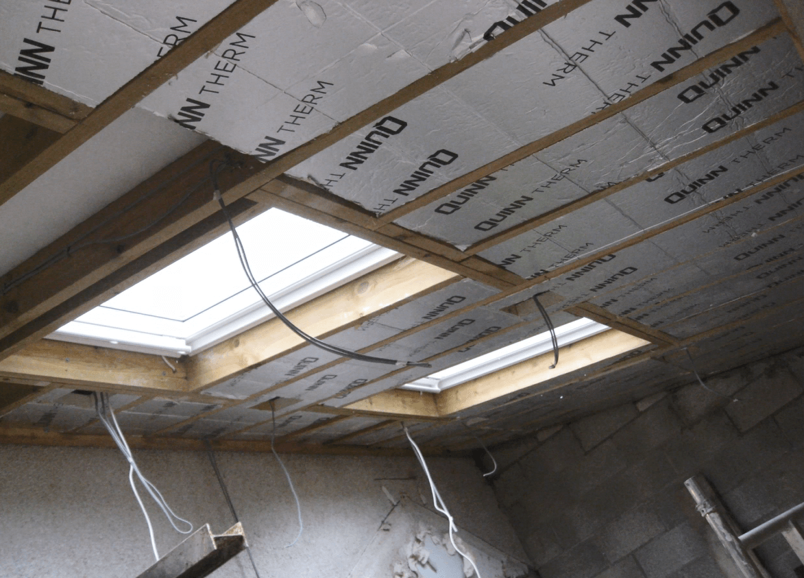 Internal ceiling insulated
